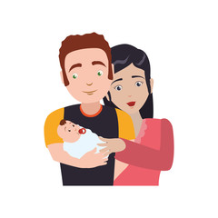 family baby couple parents mothers father icon. Isolated and flat illustration. Vector graphic