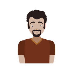Man male avatar person people icon. Isolated and flat illustration. Vector graphic