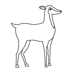 flat design single reindeer icon vector illustration