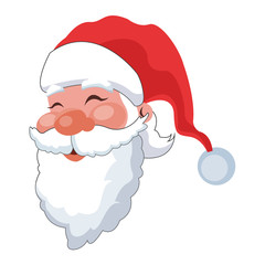 flat design santa claus icon vector illustration