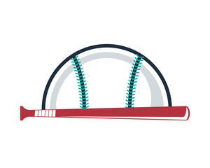 flat design baseball emblem icon vector illustration