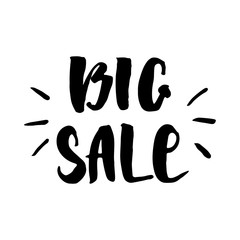 Vector black painted sign Big Sale