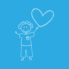 child with heart icon
