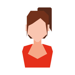 Woman female avatar person people icon. Isolated and flat illustration. Vector graphic