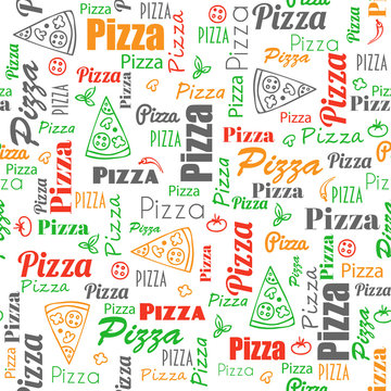 pizza seamless pattern