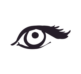 eye look view human optical icon. Isolated and flat illustration. Vector graphic