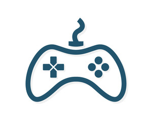 Game controller logo template. Joystick icon.
