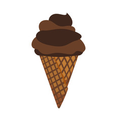 chocolate ice cream sweet dessert delicious icon. Isolated and flat illustration. Vector graphic