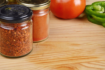 Vegetables and spices. Healthy food concept.