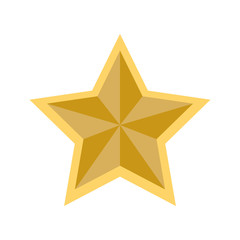 Obraz premium star shape gold decoration style icon. Isolated and flat illustration. Vector graphic