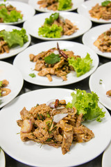 Thai hot and spicy pork salad