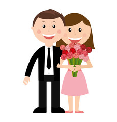 couple man woman love icon