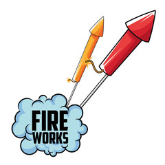 firework cloud celebration explosion night icon. Colorfull and isolated illustration. Vector graphic