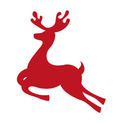 reindeer deer silhouette icon