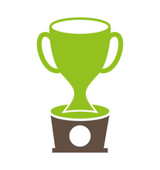 trophy green isolated icon