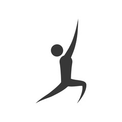 pictogram yoga action move sport fitness icon. Isolated and flat illustration. Vector graphic