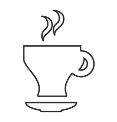 delicious coffee silhouette icon