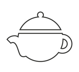 teapot kitchen isolated icon