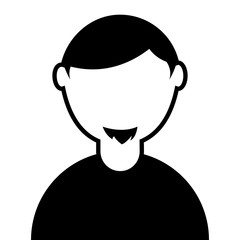 young man avatar isolated icon