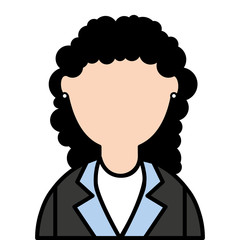 businesswoman elegant isolated icon