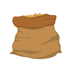 wheat ears bag food plant agriculture icon. Isolated and flat illustration. Vector graphic