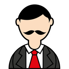 businessman elegant isolated icon