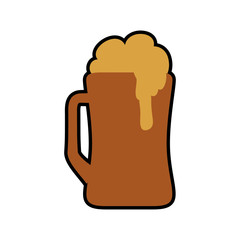 glass beer drink beverage alcohol icon. Isolated and flat illustration. Vector graphic
