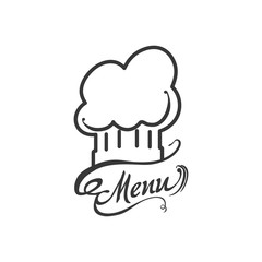Chefs hat menu kitchen restaurant icon. Isolated and flat illustration. Vector graphic