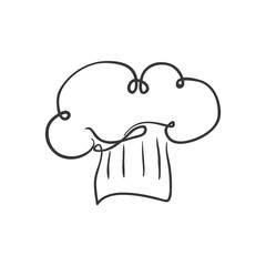 Chefs hat menu kitchen restaurant icon. Isolated and flat illustration. Vector graphic