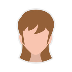 Woman female avatar person people icon. Isolated and flat illustration. Vector graphic