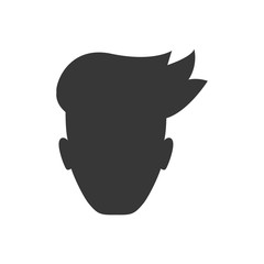 Man silhouette male avatar person people icon. Isolated and flat illustration. Vector graphic