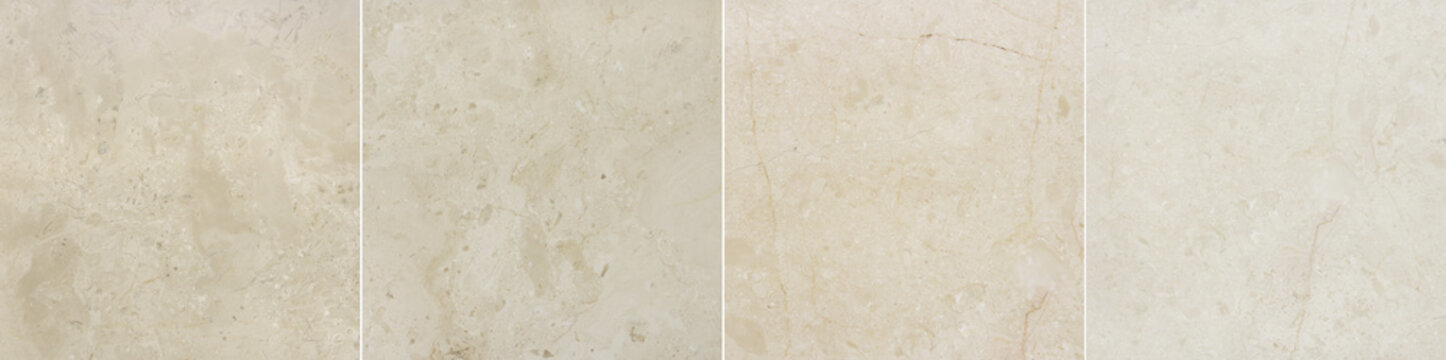 Four images of marble background with natural pattern.