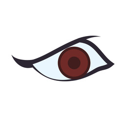 eye expression cartoon look icon. Isolated and flat illustration. Vector graphic
