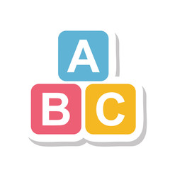 cubes blocks alphabet icon