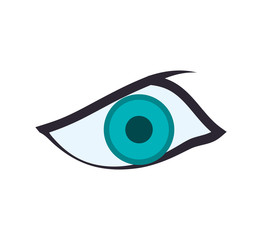 eye expression cartoon look icon. Isolated and flat illustration. Vector graphic