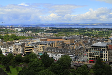 A view over Edinburgh from Castle Hill, Scotland