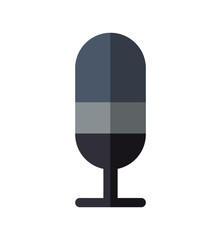 microphone sound music technology icon. Isolated and flat illustration. Vector graphic