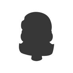 Woman silhouette female avatar person people icon. Isolated and flat illustration. Vector graphic
