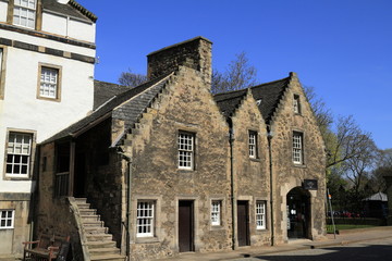 Fototapeta na wymiar Building at the Palace of Holyroodhouse in Edinburgh - Scotland