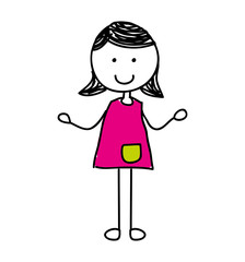 little girl smile icon