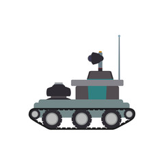 Obraz premium car transport robot technology android metal icon. Isolated and flat illustration. Vector graphic
