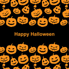 Halloween pumpkins horror background