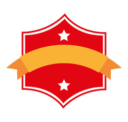 frame with ribbon isolated icon design