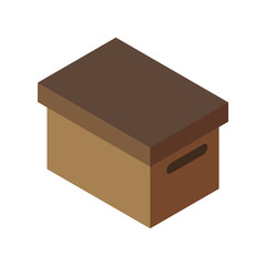 box package delivery shipping logistic security icon. Isolated and flat illustration. Vector graphic