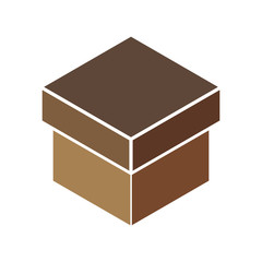 box package delivery shipping logistic security icon. Isolated and flat illustration. Vector graphic