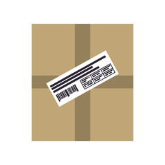 box package delivery shipping logistic security icon. Isolated and flat illustration. Vector graphic