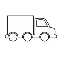 truck vehicle isolated icon
