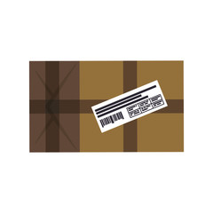 box package delivery shipping logistic security icon. Isolated and flat illustration. Vector graphic