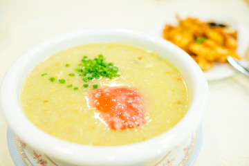 Crab of congee