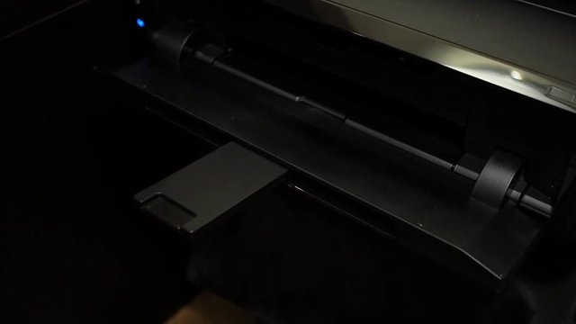 Ink printer prints the contract, document